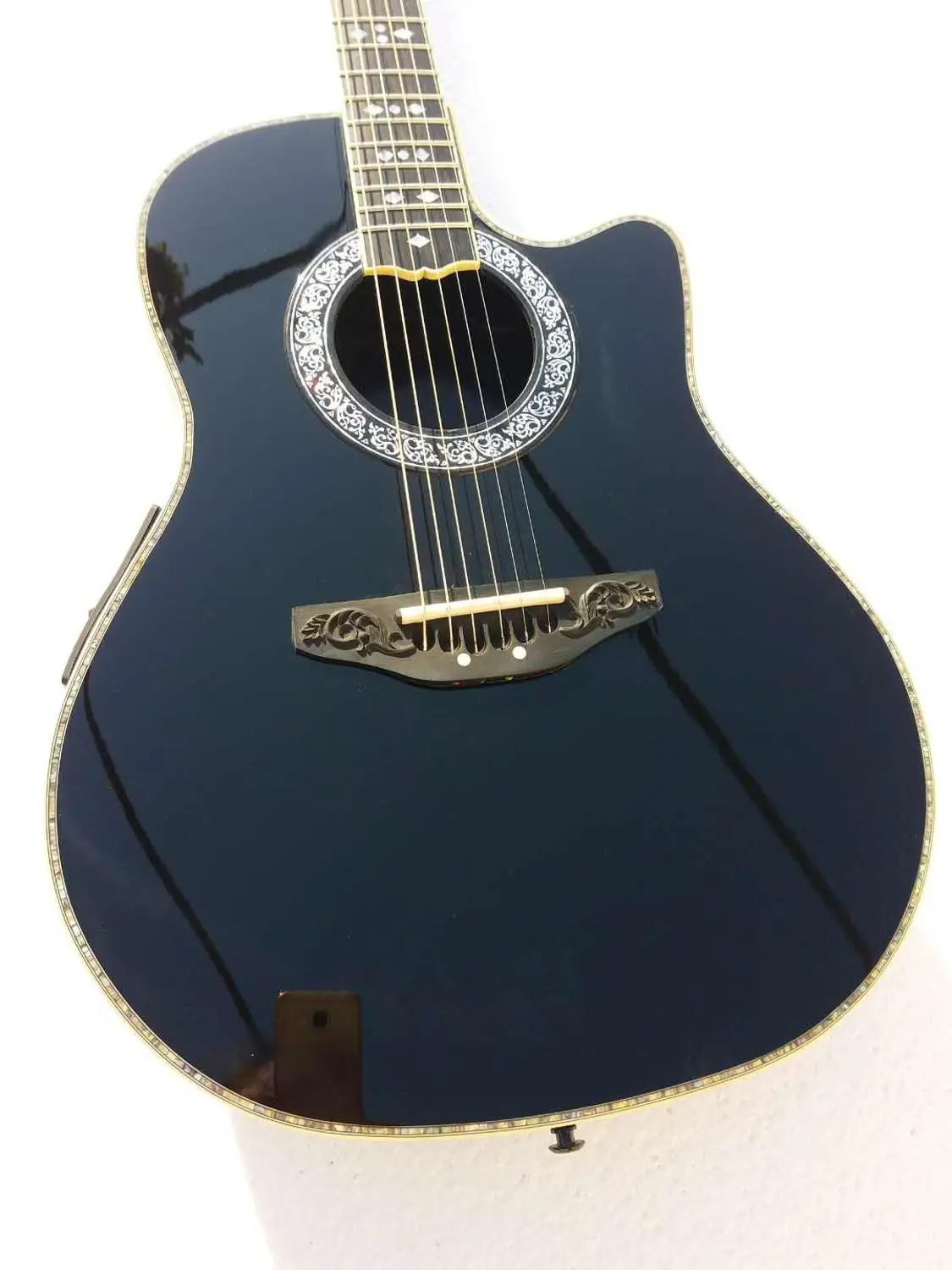 Solidwood 6 Струны для акустической гитары инкрустация ovation 6 струнная акустическая электрогитара из углеродного волокна черепаха оболочки Назад