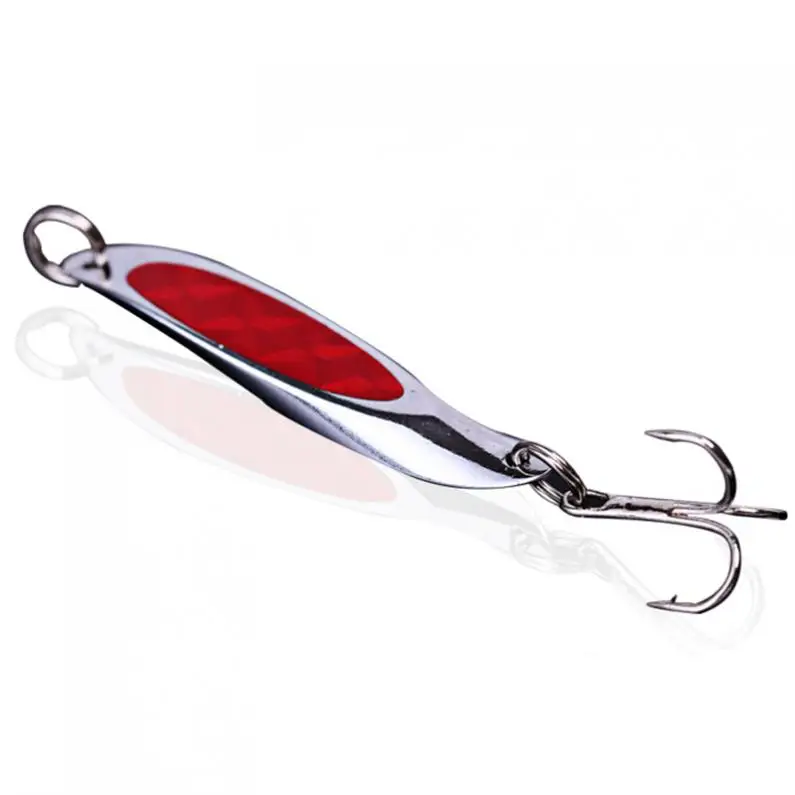 5pcs/lot Metal Colorful Sequins Fishing Lure Spoon Lure Snakehead Culter alburnus Baits with Box