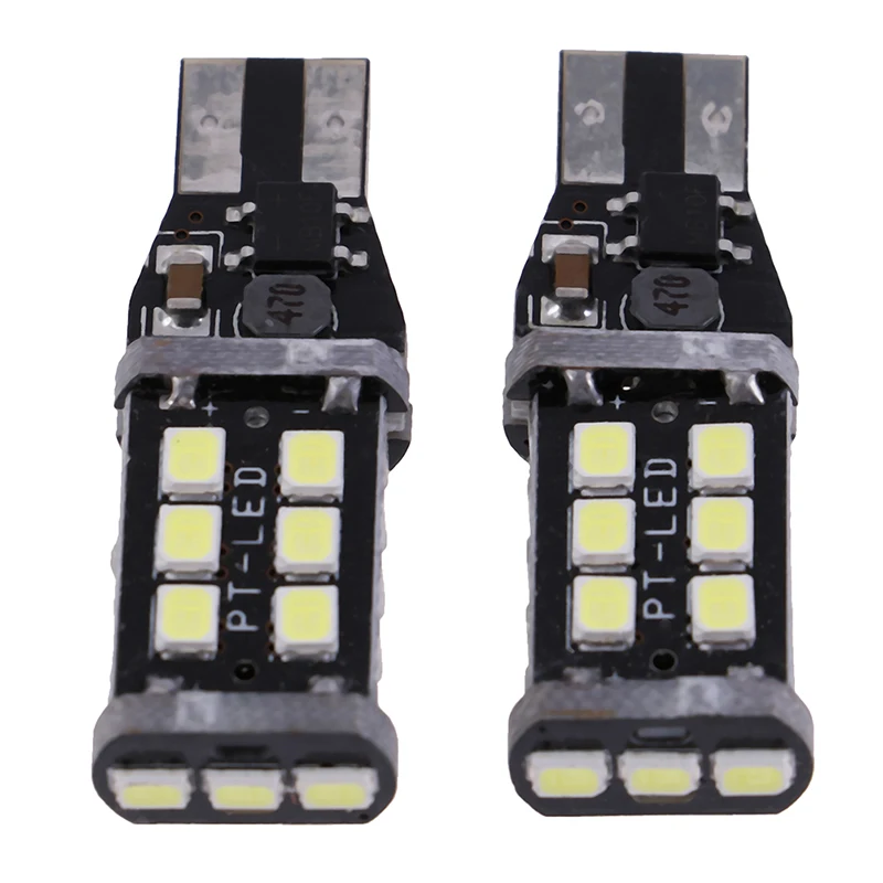 2 шт. автомобилей CANBUS W16W T15 15SMD 2835 1400 люмен светодиодный фонарь заднего хода резервное копирование ac/DC 12V