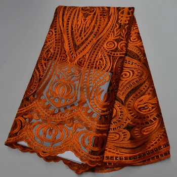 

African Guipure Lace Fabric High Quality Embroidered Stones Nigerian French Tulle Lace for Party Swiss Voile Lace in Switzerland