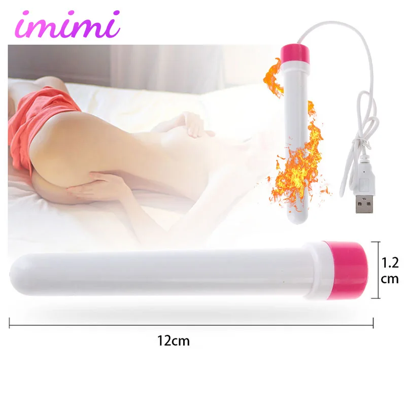 USB Heating Rod Smart Thermostat Vaginal Warmer for Male Anal Masturbator Rapid Heat 46 Degrees Masturbation Toys for Adults