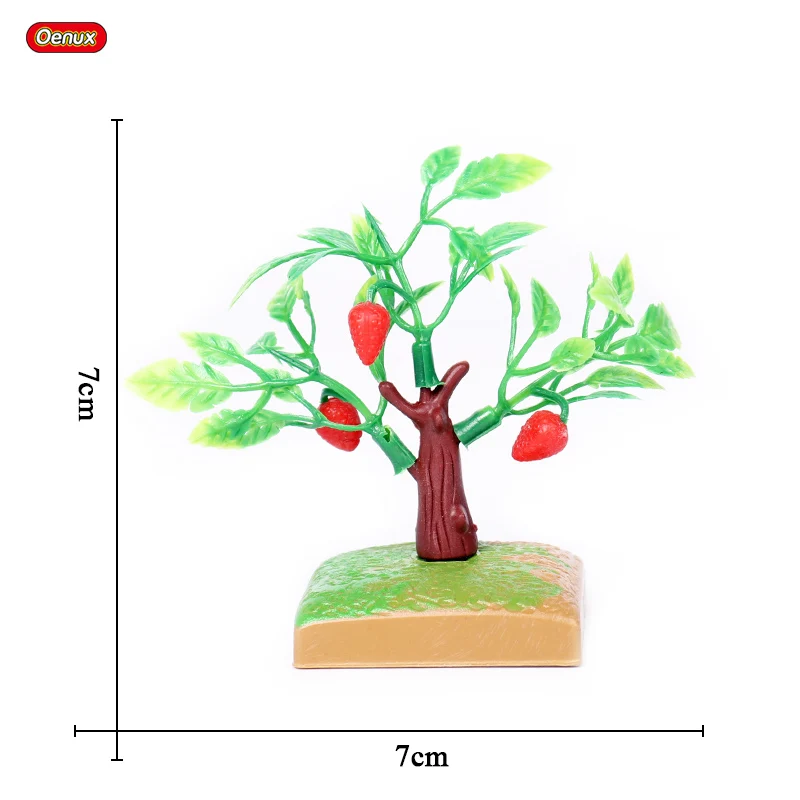 Oenux Home Decoration Accessory Tree Farm House Model Layout Garden Landscape Scenery Miniature Farm Animals Action Figures Toys - Цвет: 6pcs