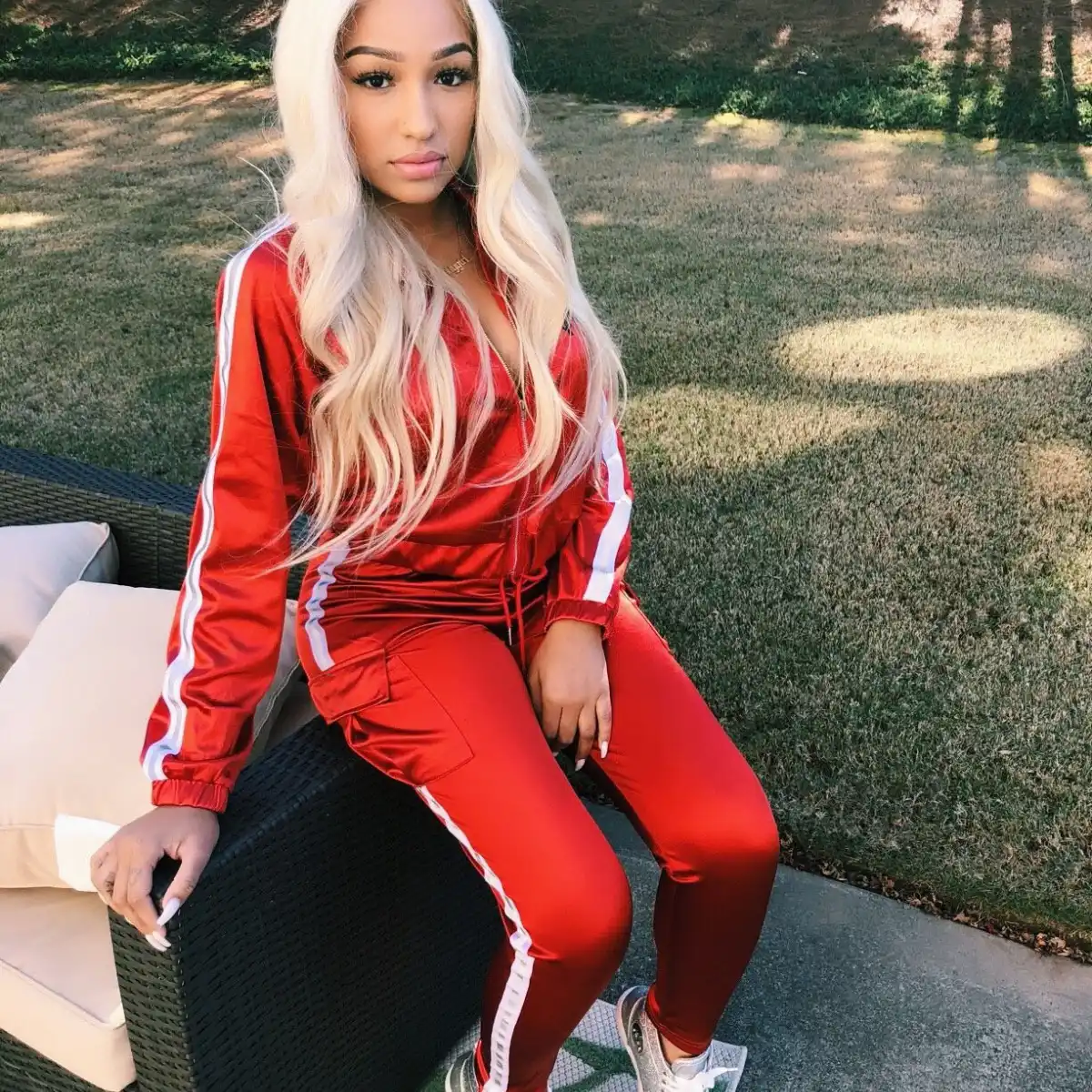 satin tracksuit set