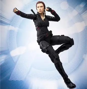 

14cm Scarlett Johansson Avengers Endgame Black Widow Action Figures Super Movable Joints Face Change Pvc Figurines Colection Toy
