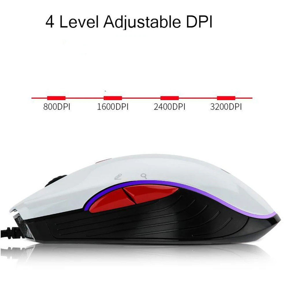 SeenDa Проводная игровая мышь 3200 dpi Регулировка умной голосовой мыши для компьютера, ноутбука, офиса, английской речевой перевод/тип/Поиск мыши
