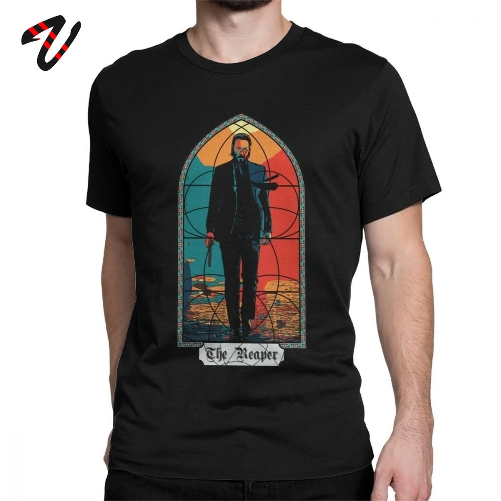 

John Wick Back In Black T-Shirt Parabellum Keanu Reeves for Mens T-Shirts Baba Yaga Action Movie Tops Tees Pop Culture Tee Shirt