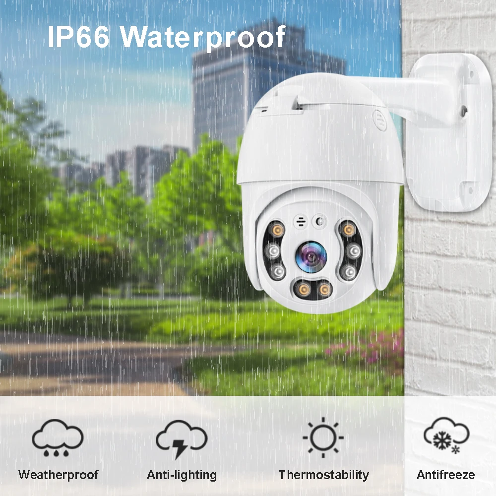 MISECU 1080P PoE IP камера 2MP PTZ скоростная купольная наружная Onvif двухсторонняя аудио Ai