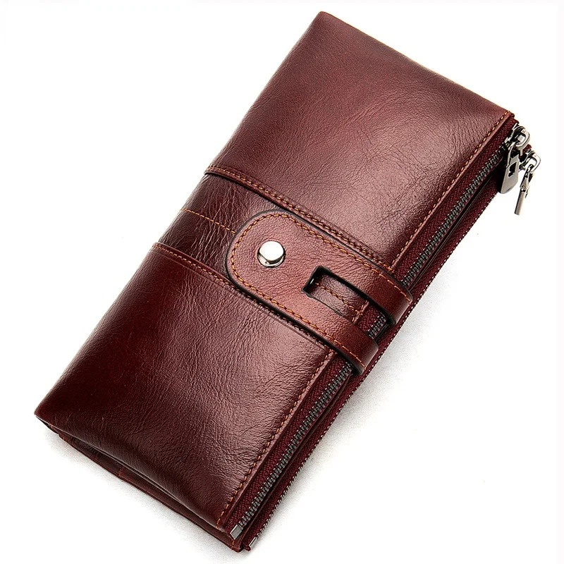 100% Women's Wallet Genuine Leather Female Clutch Long Womens Wallets and Purses Portomonee Money Bag Coin Purse | Багаж и сумки