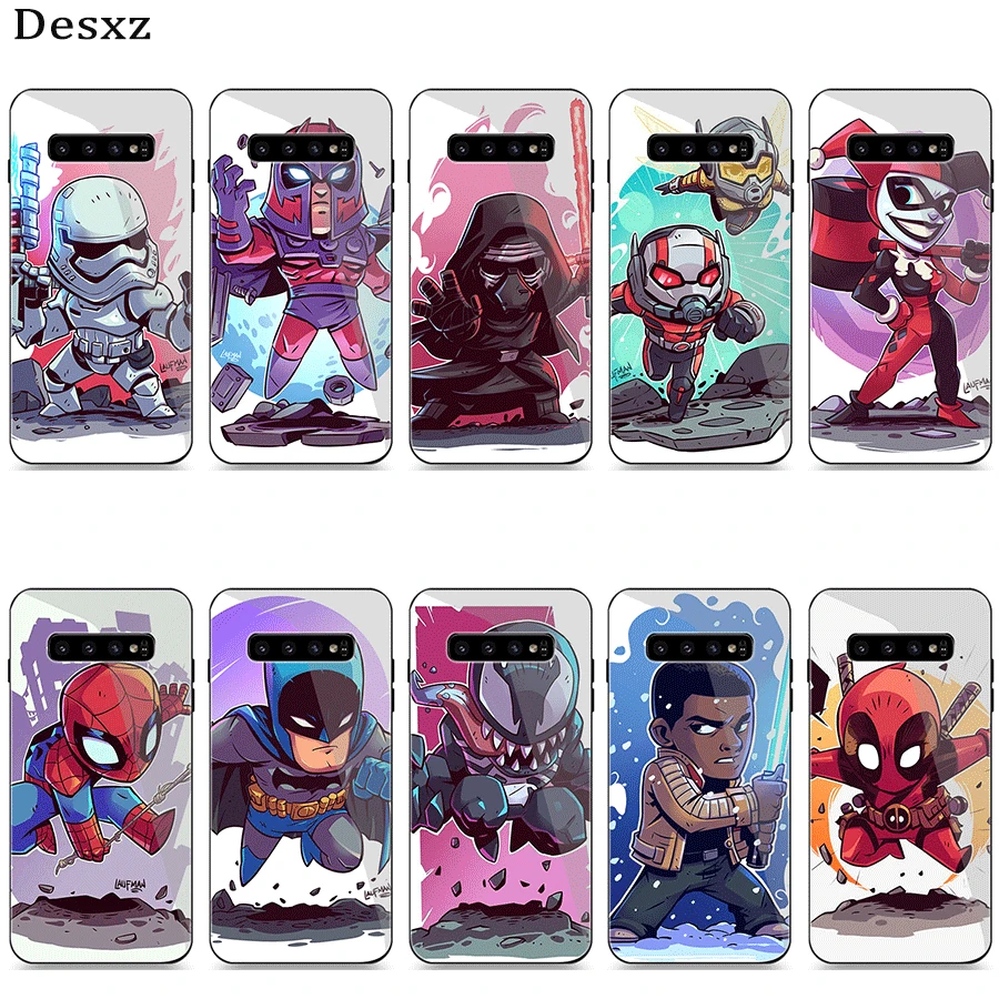 Стеклянный чехол для телефона Samsung S7 Edge S8 S9 S10 Plus A10 A20 A30 A40 A50 A60 A70 Comic Star