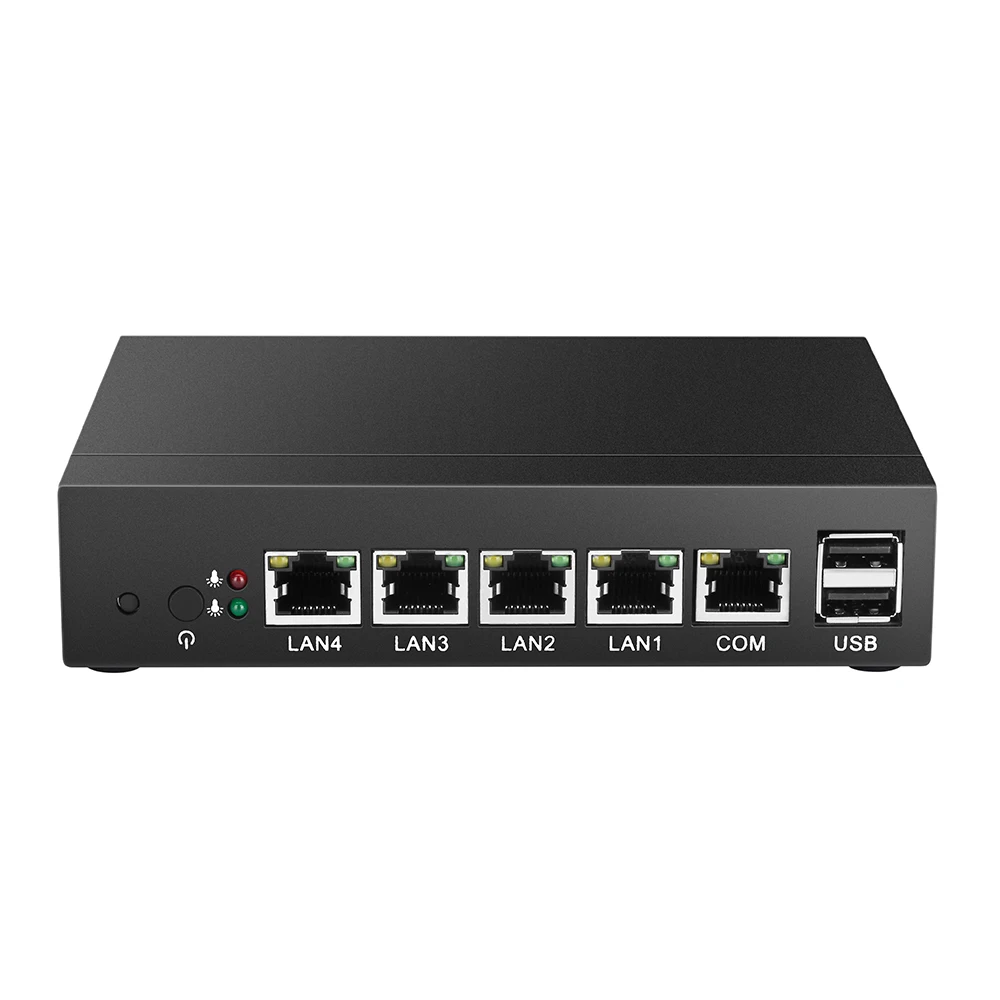 Fanless Mini PC 4 LAN Gigabit Ethernet NIC Intel Celeron J1800 2.41GHz Router Pfsense Firewall Windows Server