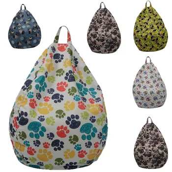 

Sofa Cover Bean Bag Covers (No Filler) Ultra Soft Animal Dog Print Beanbag Chair Cover Stuffed Toys Dolls Storage Solution