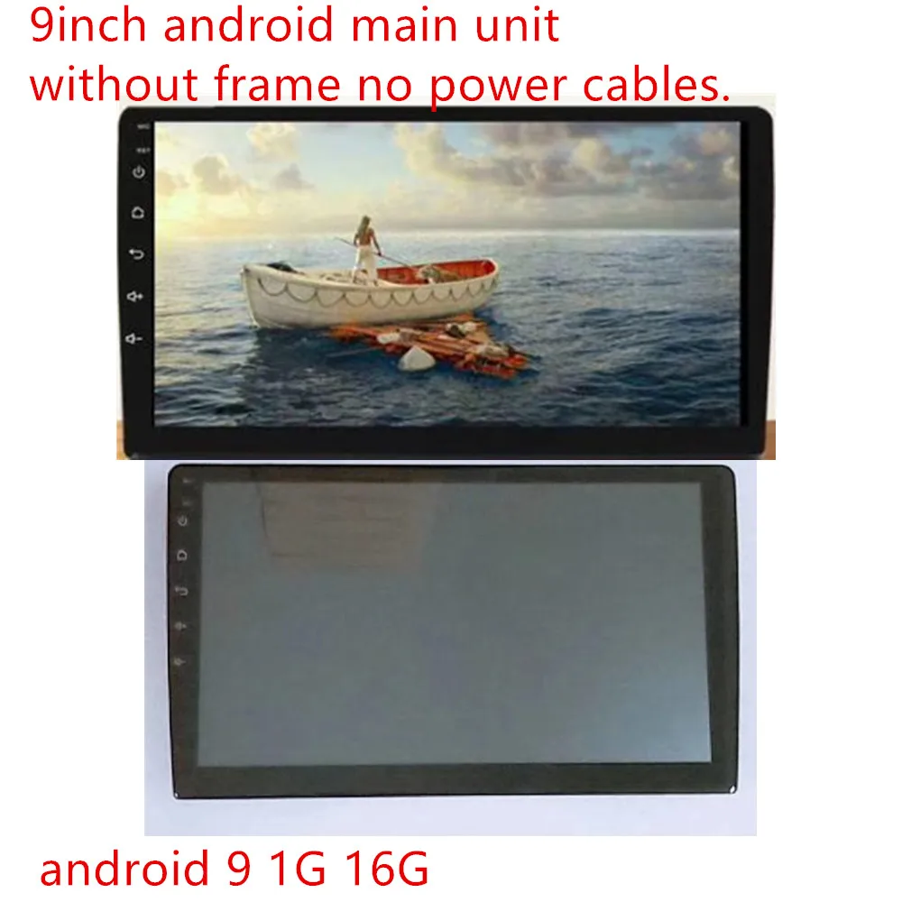 

Android 9.0 os 9 inch screen main unit CAR Radio GPS bluetooth navigation no frame no cables