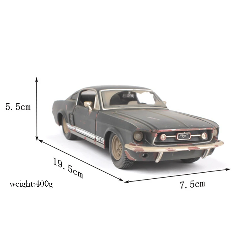 Игрушечная машина модели автомобиля 1:24 Ретро дикая лошадь модель GT украшения коллекция шоу подарки gxwj