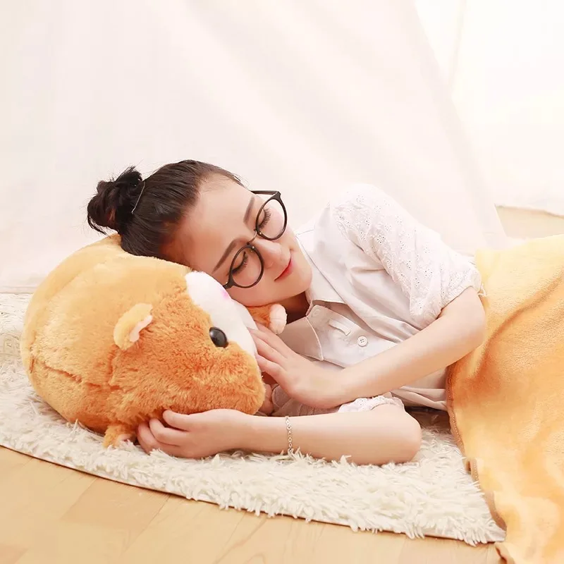 

Hamster Nap Pillow Blanket Car Pillow Dual Purpose Cushion Cover Large Size Airable Cover Back Cushion Coral Fleece Blanket
