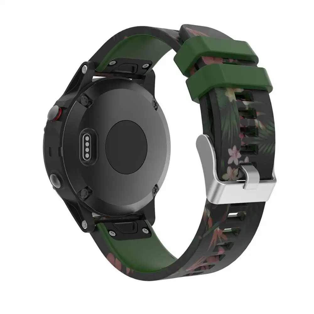 F Для Garmin Fenix 5 Plus gps часы замена из силикагеля, мягкий ремешок для быстрой установки смарт часы браслет аксессуары#810 - Цвет: F