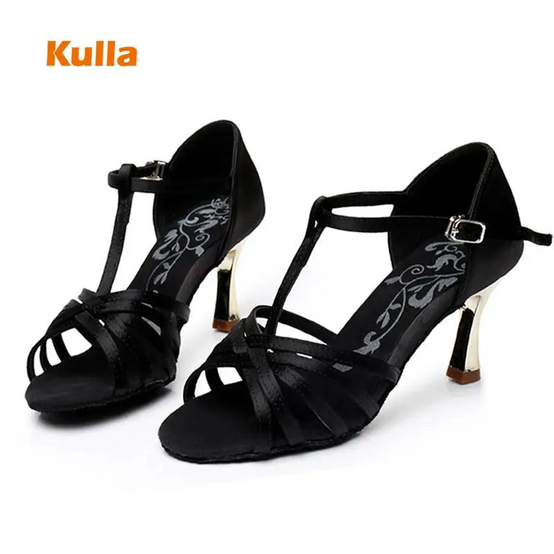 

New Latin Dance Shoes Women Salsa Ballroom Dancing Shoes Woman Professional Soft Sole Dance Shoe For Ladies High Heeled 7.5/8cm