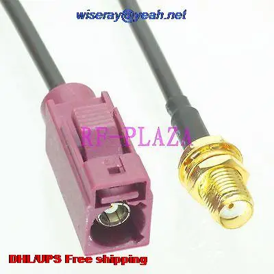 

DHL/EMS 50 pcs Cable 6inch Fakra SMB D 4004 female to SMA female nut RG174 Pigtail jumper cable with one year warranty-A2