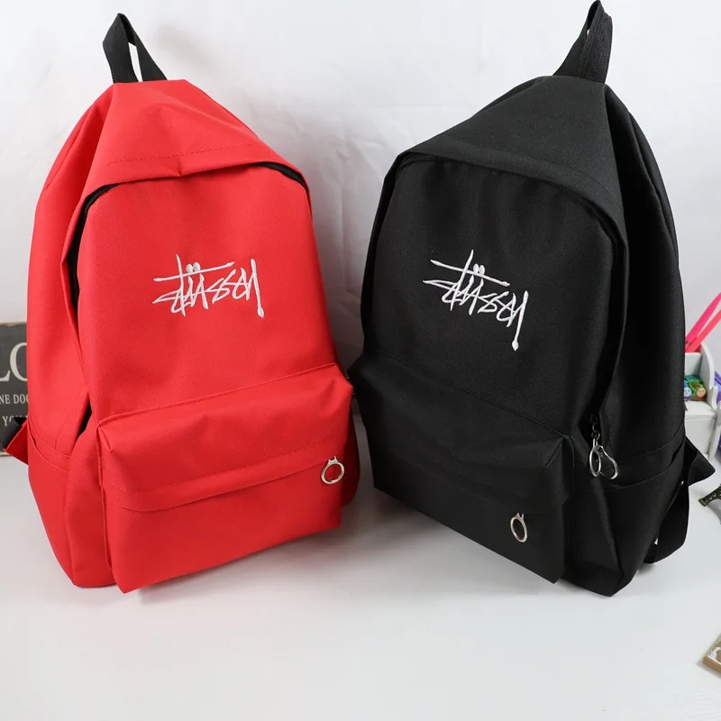 

2018 Hot Selling Simple Casual Sports Fitness Outdoor Travel Bag Embroidered COUPLE'S Student Backpack