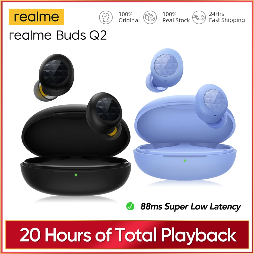 TWS-наушники realme Buds Q2 с поддержкой Bluetooth 5 0 и сенсорным управлением | Электроника