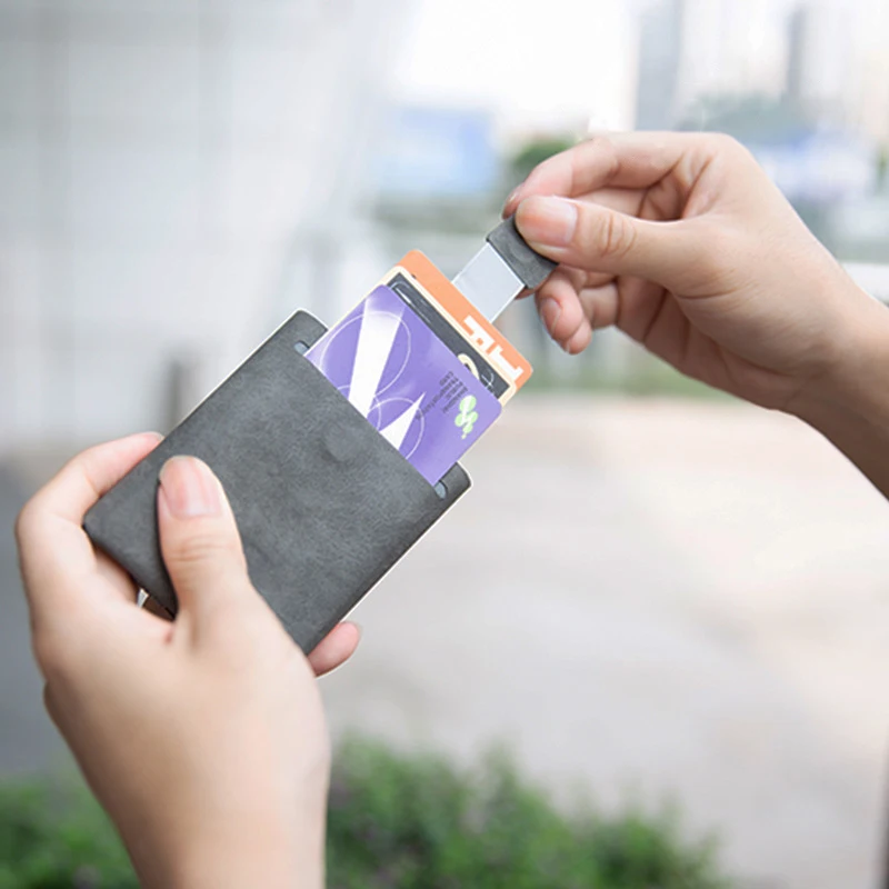 DIENQI антиrfid кредитный держатель для карт минималистичные бумажники мужской