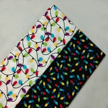 Красивая рождественская черно-белая Радужная цветная лампа с напечатанной хлопковой тканью 50x105 см лампа ткань пэчворк для ткани платье домашний декор