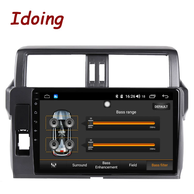Автомагнитола Idoing 10 2 дюйма din android видеоплеер навигация GPS для Toyota LAND CRUISER PRADO 150 2013