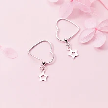 Trusta 925 Твердое Настоящее Стерлинговое серебряное пустое сердце Звезда Крест очаровательные серьги-гвоздики для женщин Стерлинговое Серебро-ювелирные изделия DS1110