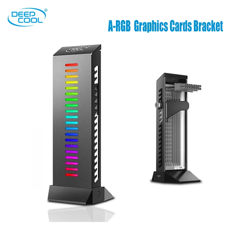 

DEEPCOOL GH-01 5V/3PIN A-RGB Graphics Cards Bracket Computer Graphics Companion VGA Holder Height adjustable SATA Port