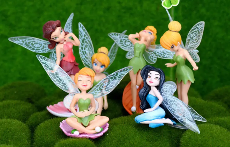 6 Stücke Blume Fee - Pixie Fliegen Flügel Familie Garten Ornament Wohnkultur Dekoration Handwerk