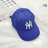 Spring Summer Child Letter Embroidery Outdoor Leisure Sun Baseball Cap For Boy Girl Cotton Breathable Solid Color Adjustable Cap 3