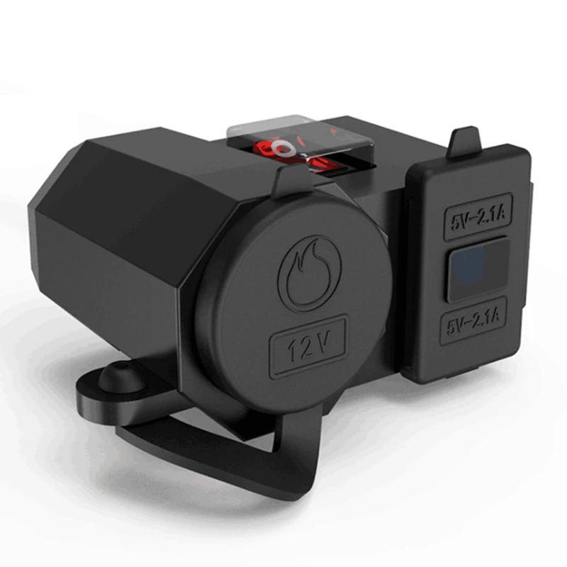 Водонепроницаемый двойной USB мотоцикл автомобильное зарядное устройство адаптер питания Прикуриватель разъем для мобильных телефонов gps камера MP3