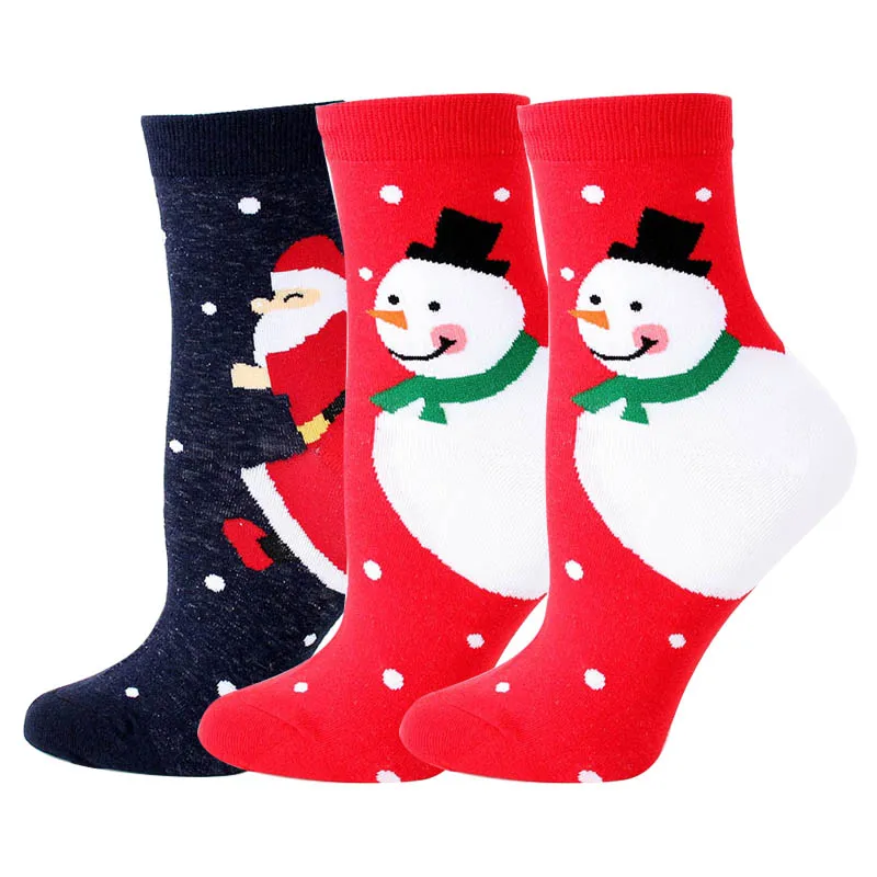 T 3 pairs Милые хлопковые носки женские носки с героями мультфильмов красочные забавные каваи лося носки индивидуальный Рождественский подарок для девочек 3 пар/лот# F - Цвет: T 3 pairs