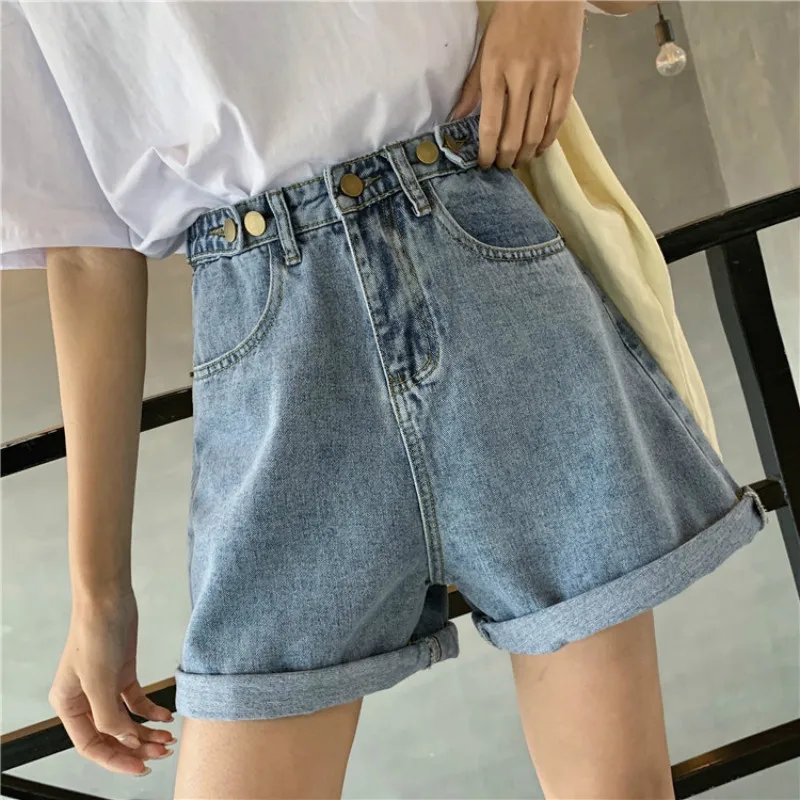 Shorts Women Single Button Trendy Elegant All-match High-quality Korean Style Leisure Daily Womens Female Lovely Simple New