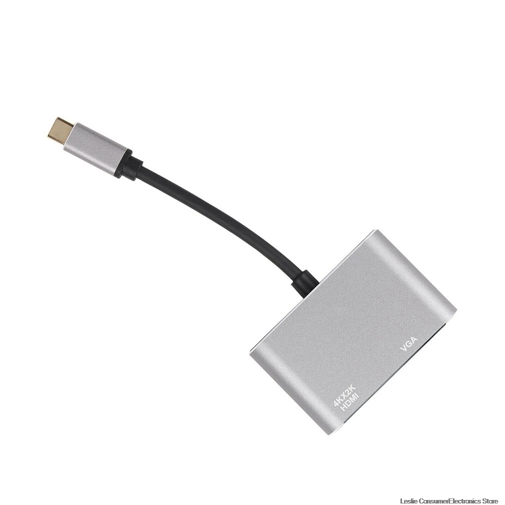 USB C к HDMI 4K VGA адаптер 3 1 type видео конвертеры концентратор для Macbook Pro samsung Galaxy