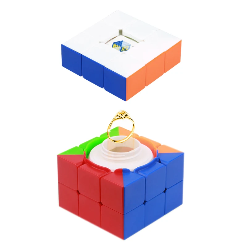 YUXIN Zhisheng 66mm 3x3 Treasure Box Magic Speed Cube Puzzle Storage Cubes Cubo Magico Professional Educational Toys For Adults - Цвет: Stickerless