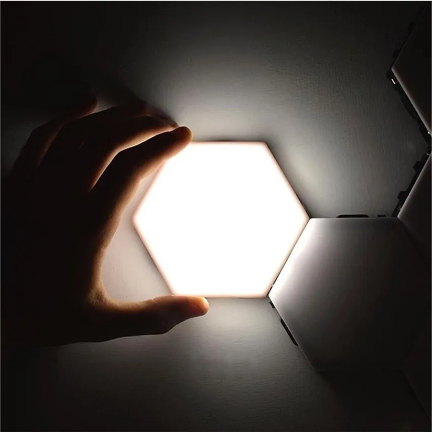 

Creative Magnetic Hexagons Led Night Light with Sensor Night Lamp Modular Touch Sensor Bedroom Bedside Lamps Honeycomb Light CE