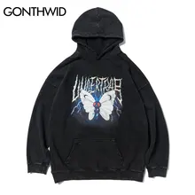 GONTHWID толстовки с капюшоном с принтом молнии и бабочек, толстовки, уличная одежда в стиле хип-хоп, панк-рок, хипстерские повседневные топы для мужчин