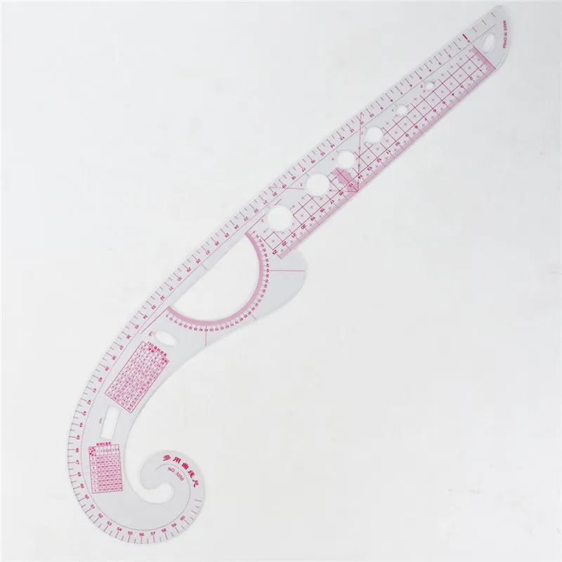 Multi Function Looen Curve Ruler Drawing Line Straight Sewing Clothing Rulers Sleeve Arm Curve Cutting Ruler Button Comma Set