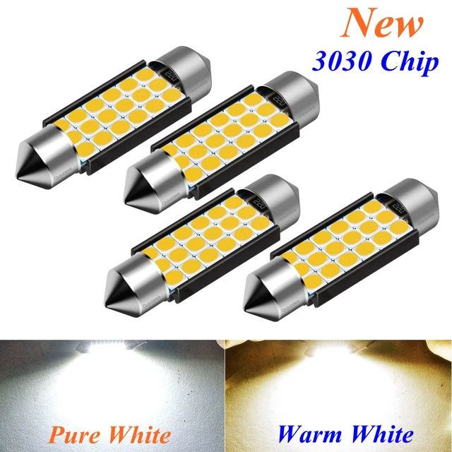C10W LED bulbs (12 x SMD 4014) 39mm 3000K CANBUS