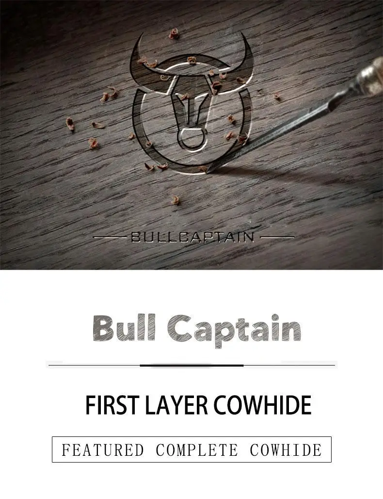 BULLCAPTAIN мужской кошелек из натуральной кожи, мужской кошелек, подарок на день рождения для мужчин, брендовый высококачественный кошелек на молнии, кошелек для монет и карт