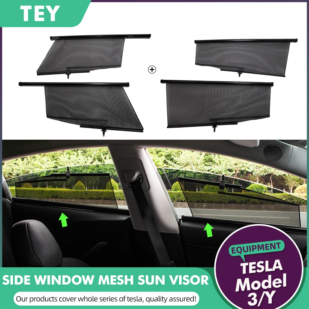 TEY Tesla Car Sun Shade Window For Tesla Model 3 Accessories SunShade Drape Roller model 3 tesla model y model three 2020