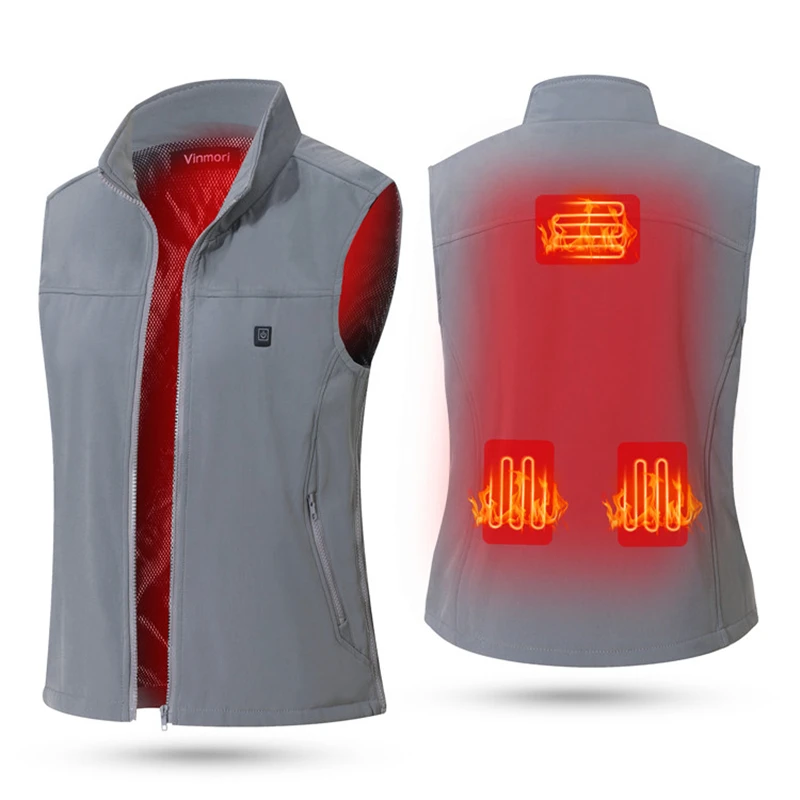 

Vinmori USB Self Heated Vest Electric 5V Heated Jacket Body Warmer Heating Pad for Men and Women Hiking Hunting Outdoor Sports