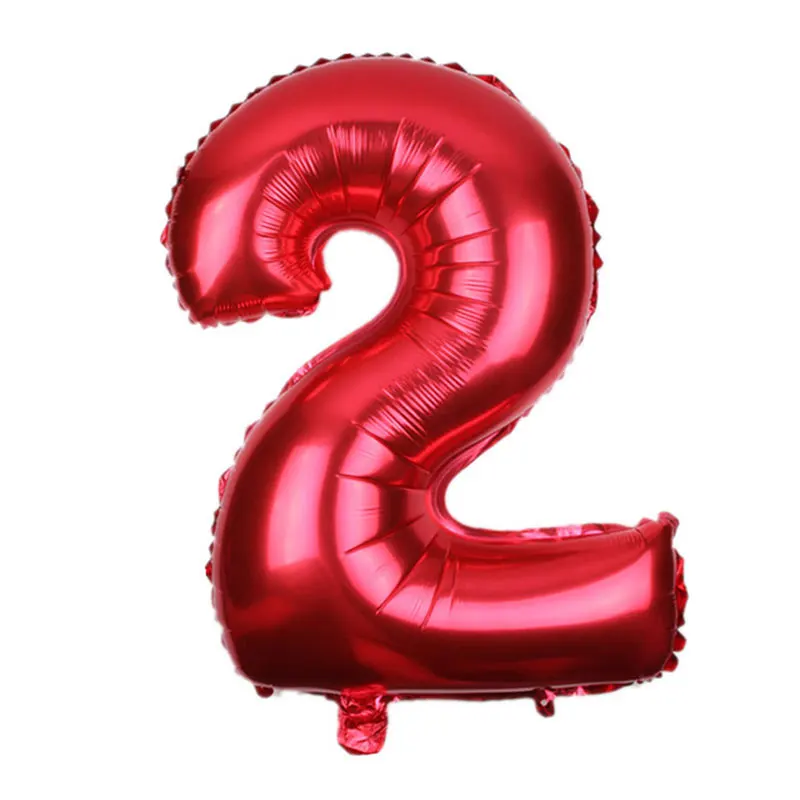 32 inch red black digital balloon inflatable air ball figure digital foil birthday party wedding decoration ball