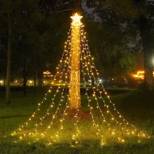 

8-Mode LED Solar Star Lights Xmas Waterproof Fairy String Lights Outdoor Lights for GardenYard Christmas Decoration