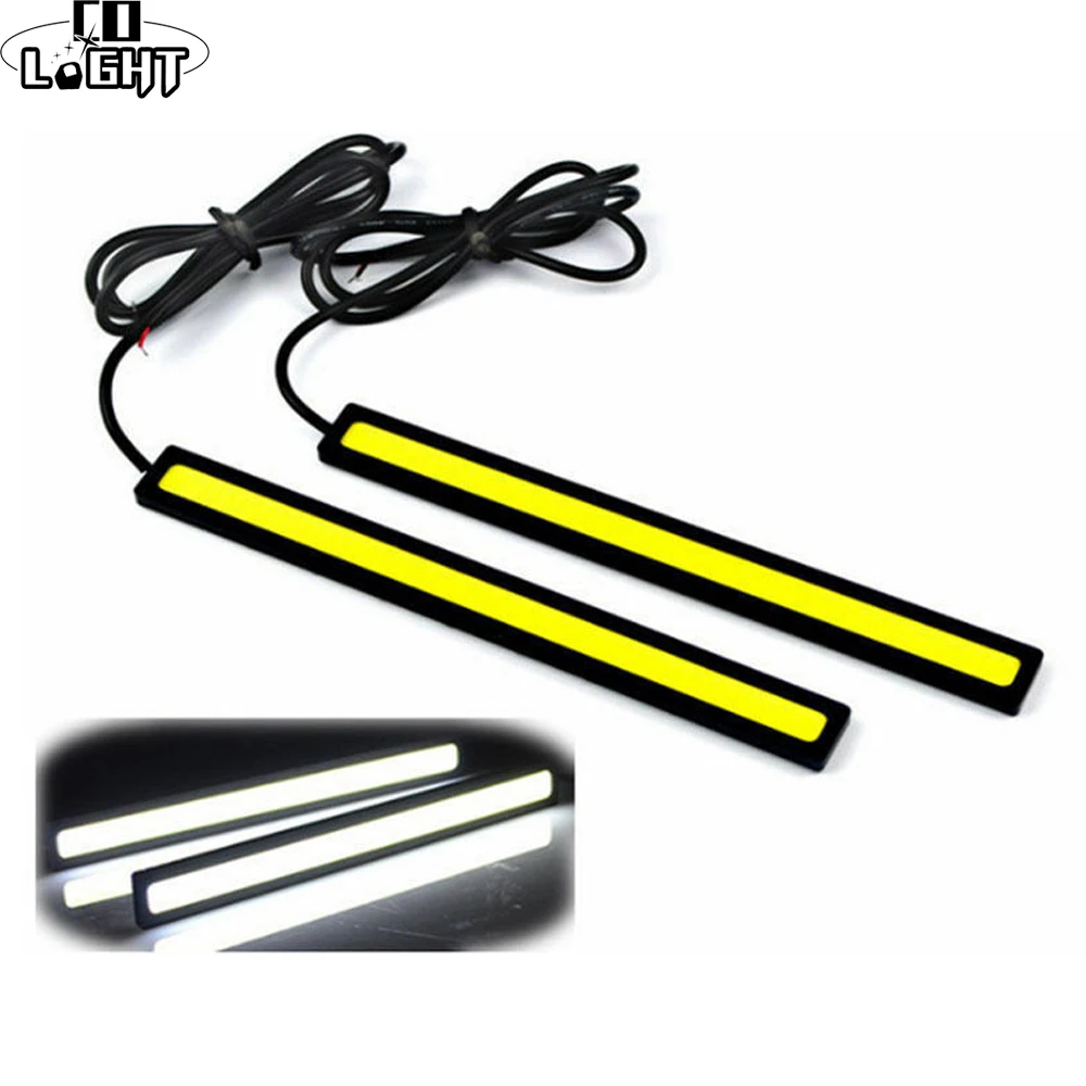 

CO LIGHT 2PCS 17CM COB DRL LED Daytime Running Light Auto Lamp External Lights For Universal Car Waterproof Light Bars Fog Lamp