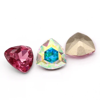 

XIAOPU Trilliant K9 Glass Loose Rhinestones Colorful Shining Pointback Strass Crystal Glue on Clothing Crafts DIY Jewelries