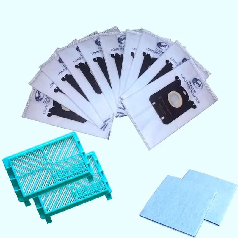 

14 Pack Hepa Filter Dust Bag Set S-Bag For Vacuum Cleaner Philips Fc8408 Fc8613 Fc8606 Fc8716 Fc8732 Fc8915 Hr8568 Cleaner Acces
