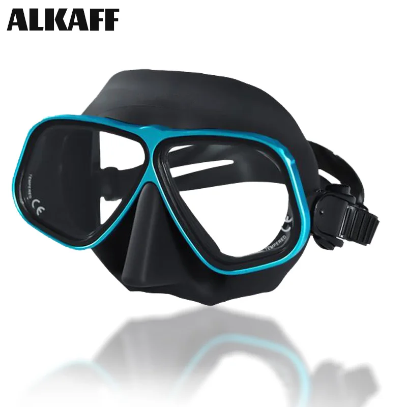 NEW Low volume aluminum alloy scuba dive mask Breathing Tube kits snorkel equip full face free diving goggles for Adults