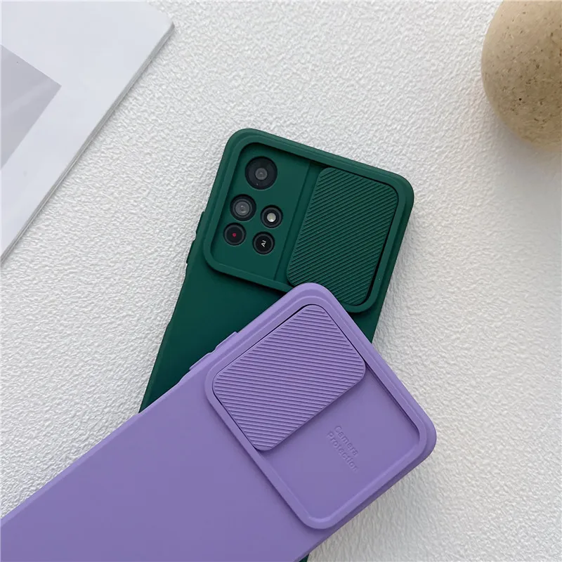 Silicone Slide Camera Protection Soft Phone Case Cover