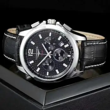 

Longines- Luxury Brand quartz women Watches Quartz Watch Stainless Steel Strap wristwatch classic business dress men watch